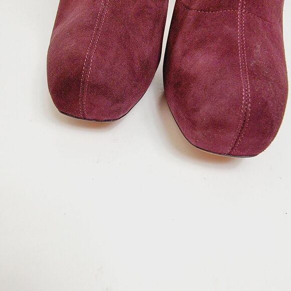Brian Atwood Edeline Platform Suede Stretch Burgundy Ankle Boots 11 US 42.5 - Picture 8 of 14